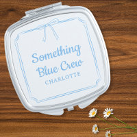 Something Blue Crew Elegant Bow Custom Name