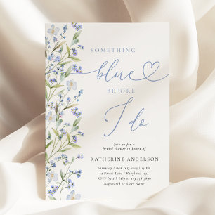 Something Blue Dusty Blue Bridal Shower Invitation