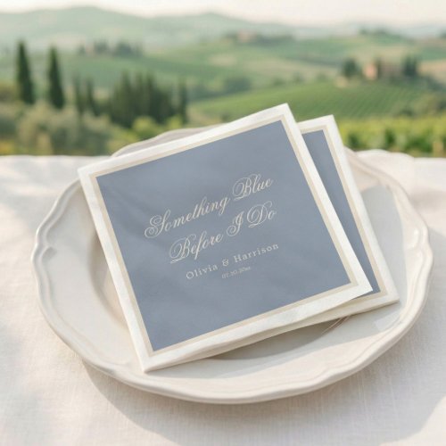 Something Blue Dusty Blue Elegant Napkins