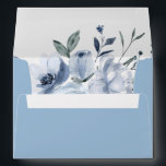 Something Blue Dusty Blue Flowers Bridal Shower  Envelope<br><div class="desc">Dusty blue bridal shower wedding envelope.</div>