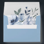 Something Blue Dusty Blue Flowers Bridal Shower  Envelope<br><div class="desc">Dusty blue bridal shower wedding envelope.</div>