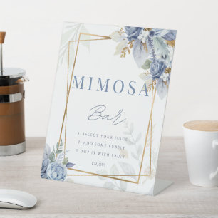 Something Blue Dusty Shower Mimosa Bar Sign Poster