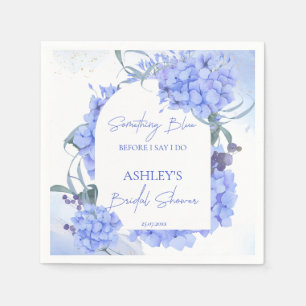 Something blue elegant bridal shower napkins
