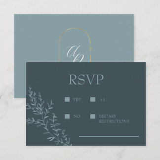 Something Blue Elegant Modern Response Card