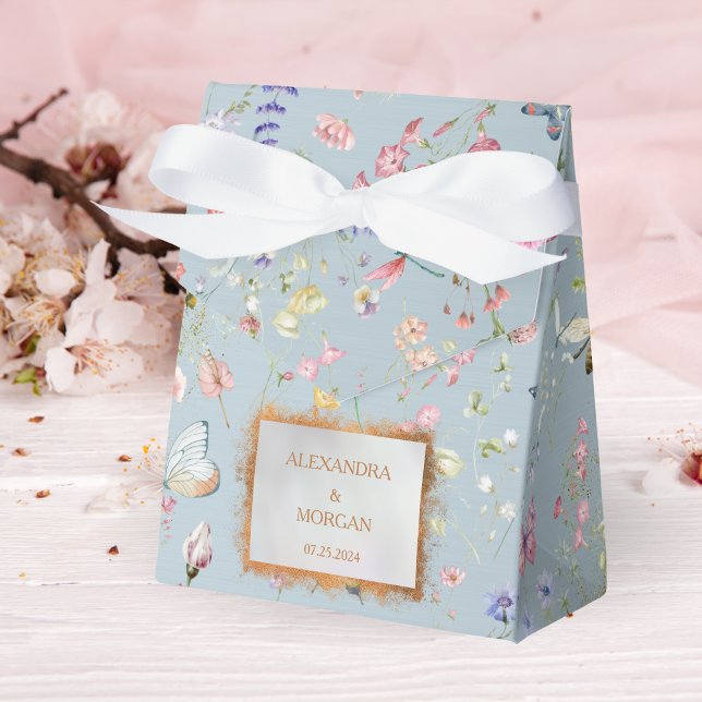 Something Blue Elegant Wildflower Favor Box (Creator Uploaded)