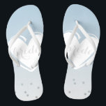 Something blue. flip flops<br><div class="desc">Something old,  something new,  something borrowed,  something blue. When you're ready to exchange your heels for something a bit more comfy to dance in,  these flip flops may just do the trick!</div>