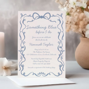 Something Blue Floral Before I Do Bridal Shower Invitation
