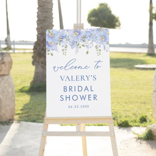 Something Blue Floral Bridal Shower Foam Board