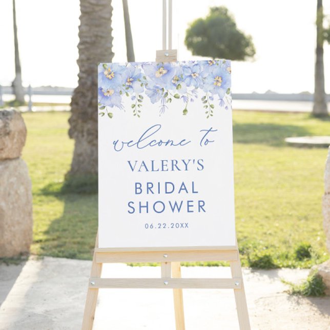 Something Blue Floral Bridal Shower Foam Board (Creator Uploaded)