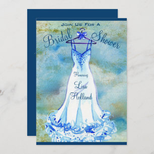 Something Blue Floral - Bridal Shower Invitation