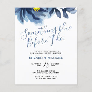 Something Blue Floral Bridal Shower Invitation