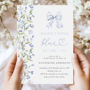 Something Blue Floral Bridal Shower Invitation