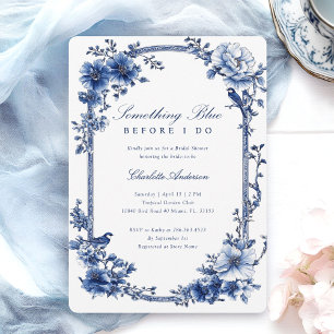 Something Blue Floral Bridal Shower Invitation