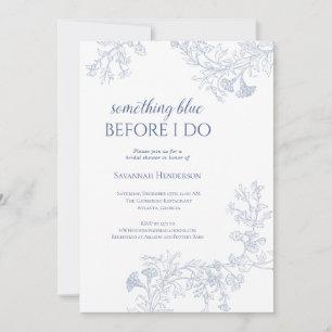 Something Blue Floral Bridal Shower Invitation