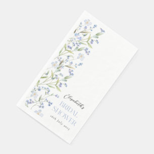 Something Blue Floral Bridal Shower Paper Guest Towels
