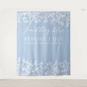 Something Blue Floral Bridal Shower Photo Backdrop