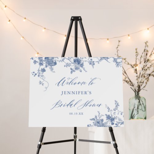 Something Blue Floral Bridal Shower Welcome Foam Board