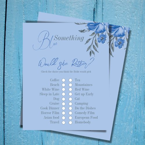 Something Blue Floral Bridal Shower Would She Game