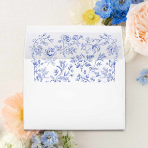 Something Blue Floral Enclosure Card Envelope Liner