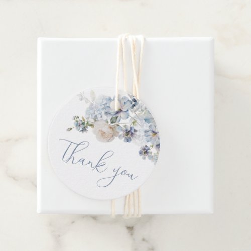 Something Blue Floral Favor Tags
