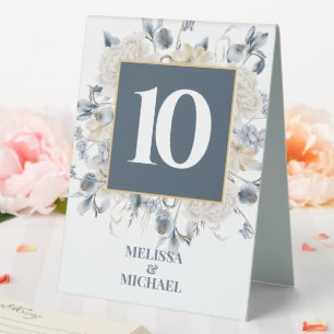 SOMETHING BLUE FLORAL Frame Table Numbers Tent