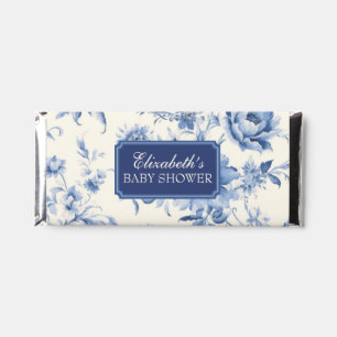 Something Blue Floral French Toile Chinoiserie Hershey Bar Favors