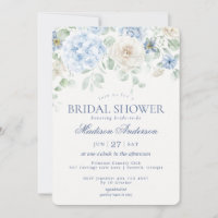 Something Blue Floral Hydrangea Bridal Shower