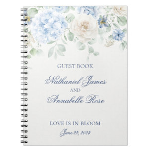 Something Blue Floral Hydrangea Wedding Guest Book