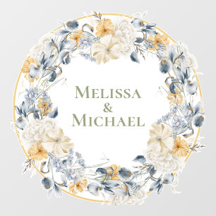 SOMETHING BLUE FLORAL Wedding Floor  Decals