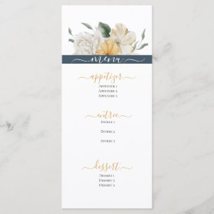 SOMETHING BLUE FLORAL  WEDDING MENU