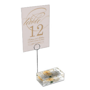SOMETHING BLUE FLORAL WEDDING PLACE CARD HOLDER
