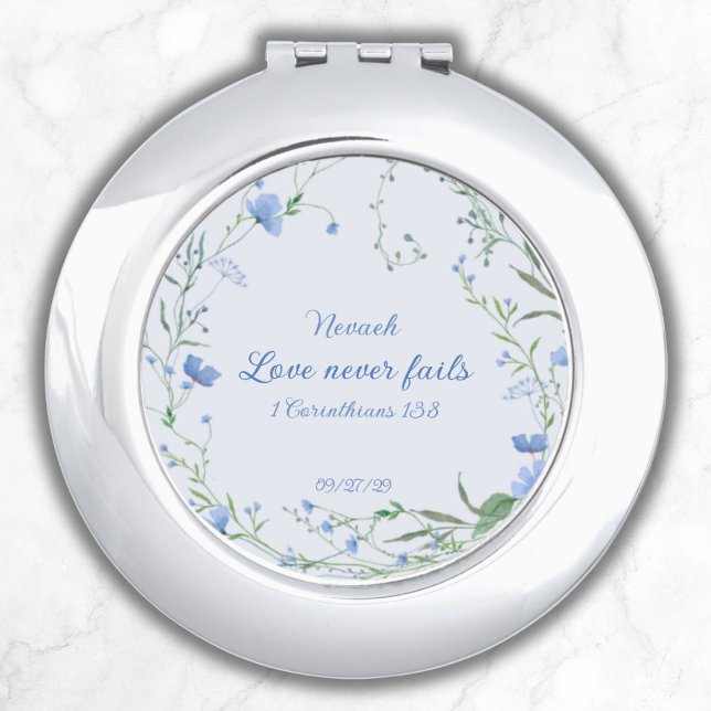 Something Blue for Bride Christian Wedding Gift Compact Mirror (Creator Uploaded)