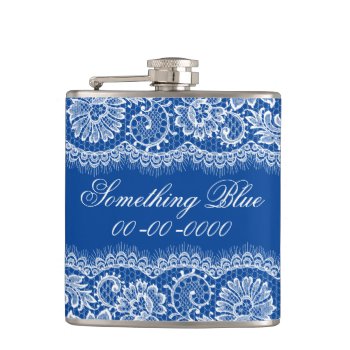Something Blue For The Bride Personalize Flask by WRAPPED_TOO_TIGHT at Zazzle