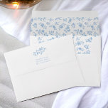 Something blue french vintage floral bridal shower envelope<br><div class="desc">Something blue before I do floral watercolor bridal shower envelope collection set,  featuring hand painted vintage Victorian French blue flowers in light blue chinoiserie</div>