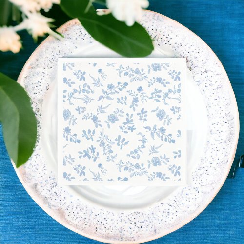 Something blue french vintage floral bridal shower napkins