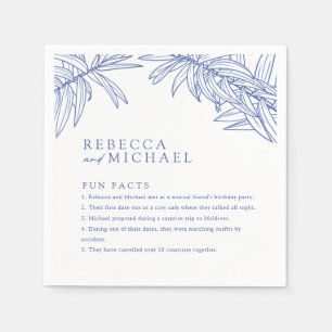 Something Blue Fun Facts Simple Botanical  Napkins