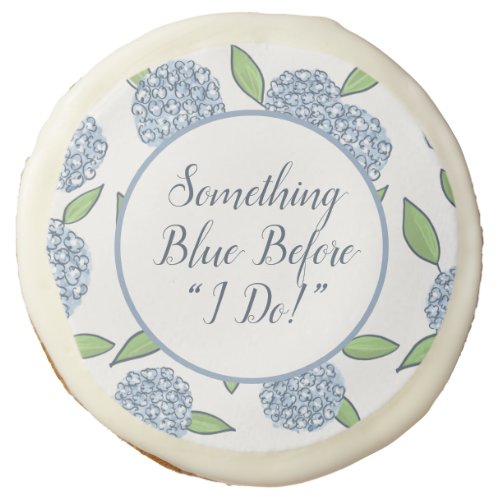 Something Blue Happy Hydrangeas Bridal Shower Sugar Cookie