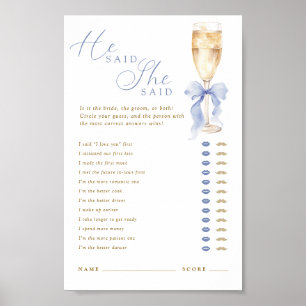 Something Blue He Said She Said Digital Poster