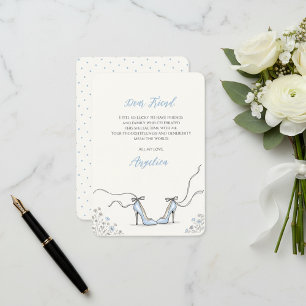 Something Blue Heels Bridal Shower Thank You Card