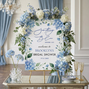 Something Blue Hydrangea Bridal Shower  Foam Board