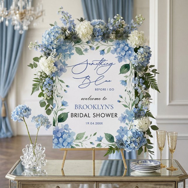 Something Blue Hydrangea Bridal Shower  Foam Board (Creator Uploaded)