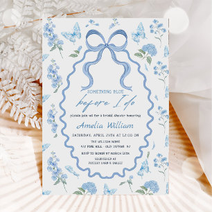 Something Blue Hydrangea Bridal Shower Invitation