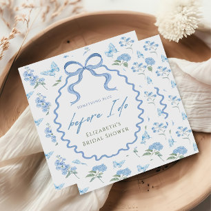 Something Blue Hydrangea Bridal Shower Napkins