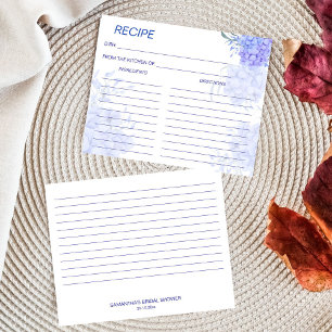 Something blue hydrangea bridal shower recipe
