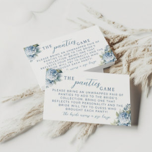 Something Blue Hydrangea Panties Game Insert Card