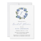 Something Blue Hydrangeas Monogram Bridal Shower