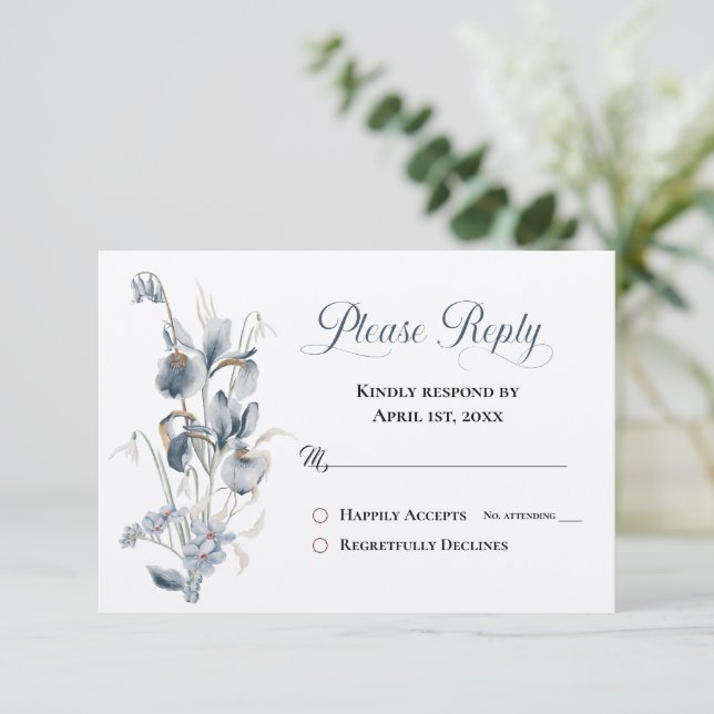 SOMETHING BLUE -IRIS Please Reply RSVP  (Standing Front)