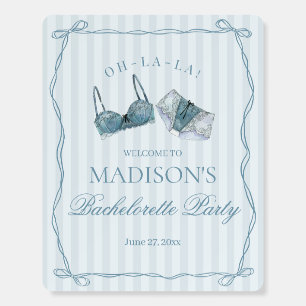 Something Blue Lingerie Bachelorette Party Welcome Foam Board