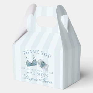 Something Blue Lingerie Shower Bachelorette Gable Favor Boxes