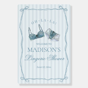 Something Blue Lingerie Shower Bow Welcome Foam Board